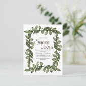 Überraschung 100. Geburtstag Grüne Blätter Frauen Einladung (Stehend Vorderseite)