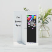 Überraschung 10. Geburtstag Einladung (Stehend Vorderseite)