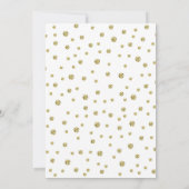 Überraschung 10. Hochzeitstag - Weiß & Gold Einladung (Rückseite)