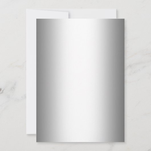 Überraschung 15-jähriges Party - Silver Black Einladung (Rückseite)