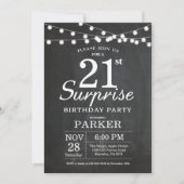 Überraschung 18. Geburtstag Einladung Chalkboard (Vorderseite)