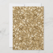 Überraschung 18. Geburtstagsparty - Gold White Einladung (Rückseite)