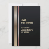 Überraschung 18. Goldene Geburtstagsparty Einladung (Rückseite)