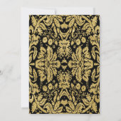 Überraschung 21. Geburtstag Party - Gold Black Einladung (Rückseite)