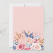 Überraschung 21. Geburtstag Pink Botanisches Flora Einladung (Rückseite)