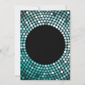 Überraschung 21. Geburtstag Schwarz und Aquamarine Einladung (Rückseite)