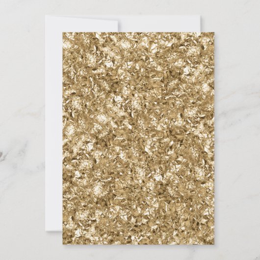 Überraschung 25. Hochzeitstag - Weißes Gold Einladung (Rückseite)