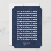 ÜBERRASCHUNG 30. Geburtstag Blaue weiße Sterne R60 Einladung (Rückseite)