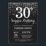Überraschung 30. Geburtstag Einladung Silberner Gl<br><div class="desc">Überraschung 30. Geburtstag Einladung mit Silver String Leuchten mit Silver Glitzer Background. Silberner Geburtstag. Erwachsener zum Geburtstag. Männer oder Frauen laden ein. 13. 15. 16. 18. 20. 21. 30. 40. 50. 60. 70. 80. 90. 100. Jedes Alter. Für weitere Anpassungen klicken Sie bitte auf die Schaltfläche "Anpassen" und verwenden Sie...</div>