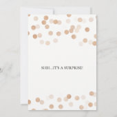 Überraschung 30. Geburtstag Kupfer Foil Glitzer Li Einladung (Rückseite)