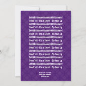 ÜBERRASCHUNG 30. Geburtstag Lila Pink Blue F218 Einladung (Rückseite)