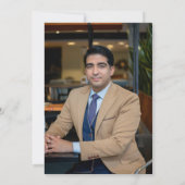 Überraschung 30. Geburtstag Navy Blue Gold Balloon Einladung (Rückseite)