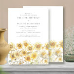 ÜBERRASCHUNG 30. Geburtstag Party Boho Sommersonne Einladung<br><div class="desc">Moderne,  weiche,  gelbe Aquarellblumen sind in Wiesen-Wildblumen eingebettet. Eine zeitgenössische Ästhetik an der traditionellen rustikalen Sonnenblume.</div>