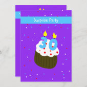 Überraschung 30. Geburtstag Party Einladung Cupcak (Vorne/Hinten)