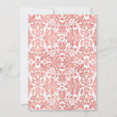 Überraschung 30. Geburtstag Party - Rose Gold Weiß Einladung (Rückseite)