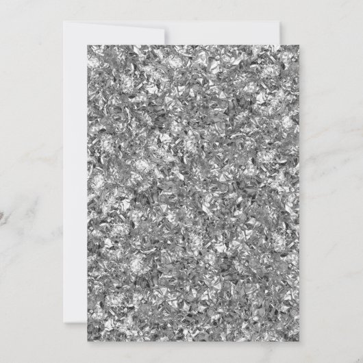 Überraschung 30. Geburtstag Party - Silberschwarz Einladung (Rückseite)