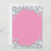 Überraschung 30. Geburtstag Pink und Silver Diamon Einladung (Rückseite)