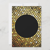 Überraschung 30. Geburtstag Schwarz und Gold Glitz Einladung (Rückseite)