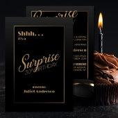 Überraschung 30. Geburtstag Schwarze Party Einladu Einladung