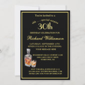Überraschung 30. Geburtstagsfeier Klassisch Schwar Einladung (Vorderseite)