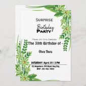 Überraschung 30. Geburtstagsfeier Party Einladung (Vorne/Hinten)
