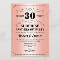 Überraschung 30-jähriges Party - Korallen