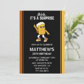 Überraschung 35. Geburtstag Einladungen Beer Men F (Stehend Vorderseite)