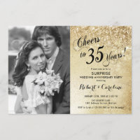 Überraschung 35-jähriges Jubiläum mit Foto - Gold