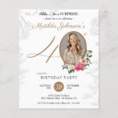 Überraschung 40. Geburtstag Einladung (Vorderseite)