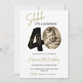 Überraschung 40. Geburtstag Einladung Foto Erwachs