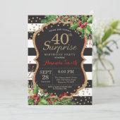 Überraschung 40. Geburtstag Einladung Weihnachten  (Stehend Vorderseite)