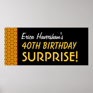 Überraschung 40. Geburtstag oder jedes Jahr Gold S Poster