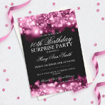 Überraschung 40. Geburtstag Party Rosa funkelnde L Einladung<br><div class="desc">Elegantes 40. Überraschung Geburtstagsparty-Einladungs-Design mit rosafarbenem Glanzlichtmotiv,  individuelle Name und Datum und Zusatztext. Beeindrucken Sie Ihre Familie und Ihre Freunde mit diesem stilvollen und stilvollen Geburtstagskünstlerdesign. Vollständig anpassbar! Einfach zu bedienen und leicht zu personalisieren.</div>