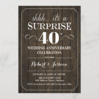 Überraschung 40. Hochzeitstag - Rustikales Holz