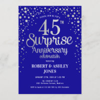 Überraschung 45 Jahre - Sapphire Blue & Silver