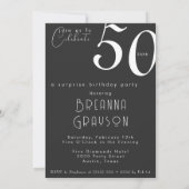 Überraschung 50. Geburtstag 50 und fabelhaftes But Einladung (Rückseite)