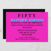 Überraschung 50. Geburtstag Einladung (Vorne/Hinten)