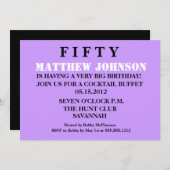 Überraschung 50. Geburtstag Einladung (Vorne/Hinten)