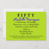 Überraschung 50. Geburtstag Einladung DIY (Vorderseite)