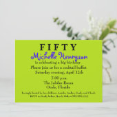 Überraschung 50. Geburtstag Einladung DIY (Stehend Vorderseite)