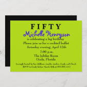 Überraschung 50. Geburtstag Einladung DIY (Vorne/Hinten)