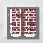 ÜBERRASCHUNG 50. Geburtstag Rot und Schwarz W202 Einladung (Rückseite)