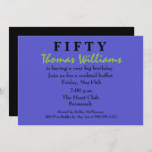 Überraschung 50. Geburtstagsparty Einladung (Vorne/Hinten)