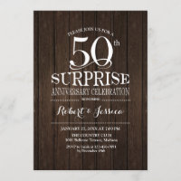 Überraschung 50. Hochzeit Jubiläum Holz