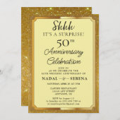 Überraschung 50. Hochzeitstag Einladung (Vorne/Hinten)