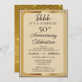 Überraschung 50. Hochzeitstag Einladung (Vorne/Hinten)