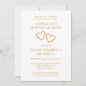 Überraschung 50. Hochzeitstag Foto Herz Einladung (Vorderseite)