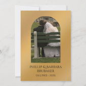 Überraschung 50. Hochzeitstag Foto Herz Einladung (Rückseite)