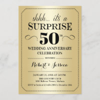 Überraschung 50. Hochzeitstag - Gold Black
