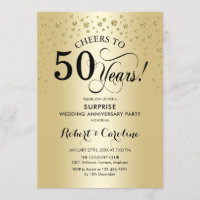 Überraschung 50 Jahre Jubiläumsfeier - Gold Black